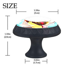 Set di 4 maniglie rotonde per armadio da cucina, credenza, cassettiera, cassettiera, con viti, per cucina, comò, armadietto, bagno, armadio e carlino