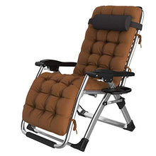 SHUAIIJUAN Sedia per il tempo libero domestico s - pieghevole Reclining sedie a sdraio da giardino in acciaio poltrone reclinabili telaio con Brown Cuscino Patio Conservatorio Camping Beach Deck