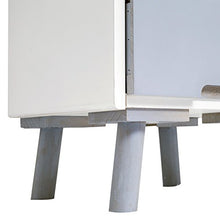 Mobili Rebecca® Cassettiera Comodino 3 Cassetti Bianco Grigio Legno Soggiorno Camera da Letto (Cod. RE4997)