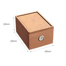 Minmin Cigar Humidor cedro legno non verniciato alcolica portasigarette, 160x220x120mm accessori del sigaro (Size : 160x220x120mm)