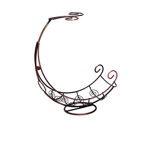MOMIN Portabottiglie Supporto per Bicchiere da Vino in Ferro battuto con Forma di Vetro. Confezione da 2 Pezzi