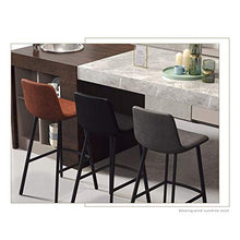 Sedia Bar Sedia bancone in Stile Moderno Cucina Colazione Sgabello Bar Gambe in Metallo Seduta in Ecopelle Beige