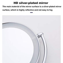 Specchio Trucco con Luce LED e Ingrandimento 1x / 10X, Specchio cosmetico da Parete 360° Girevole e Estensibile 7.8" Specchio da Barba, Luce Regolabile, USB Ricaricabile1
