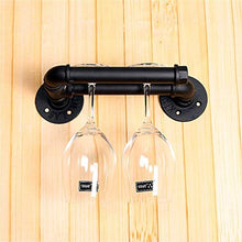 NJYT Supporto di Vetro di Vino Annata del Vino del Metallo cremagliera Supporto a Parete Loft Mensola Storage Rack fissato al Muro Hanging Vino Champagne Vetro Calici