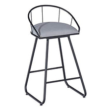 Sgabelli da bar, sgabelli alti in ferro, sgabelli da lavoro da scrivania per cassiere, con schienale e poggiapiedi, comodi per sedentari/A / 45CM