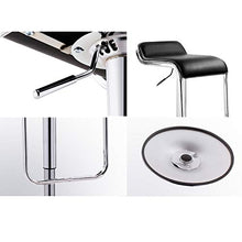 TopJiä Regolabile Sgabello Avere PU Pelle,Economico Sgabelli da Bar A 360 Gradi Girevole con Poggiapiedi,Bar Seggiolone Regolabile da Bar,Aumentare Cromo Base 41cm