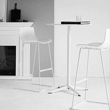 LLT Pratico sgabello Ristorazione Sedie Sgabelli con schienale, Moderno Metallo Contatore Altezza sgabello, Pub/Bar sedie rustiche,bianca,Seduto altezza 60 cm