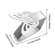 CaOJing 6 Pezzi Clip per Tovaglia in Acciaio Inossidabile, Clip per Tovaglie Decorative Regolabili Addensate, Porta Tovaglie per Picnic all'aperto Barbecue Matrimonio (B)