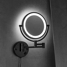 BJH Specchio per Il Trucco 8 Pollici LED Double Sided 1X / 5X Specchio ingranditore da Trucco Girevole Estensibile per Hotel da Bagno