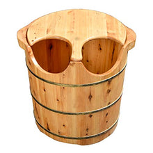 YLL Canna per pediluvio Piedi Vasca, Cedar Piedi Vasca, pediluvio Vasca con Coperchio, Perfetto ammollo i Piedi (40 cm)