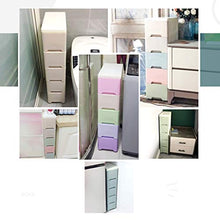 Lw Scaffalatura a torre con 5 cassetti in plastica, cassettiera armadio armadio bagno con ruote fessura armadio (colore: B1)