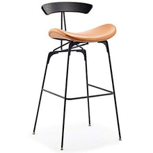 TopJiä personalità con Schienale Sgabelli da Bar,Alta qualità Commerciale Seggiola da Bar,Avere PU Pelle Sgabello da Bar,Gamba Carbonio Stuoia Vernice Nero,Adatto per Cucine Bar Caffetterie Bar