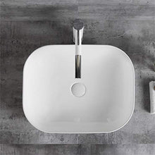 Lavandino, Ceramica, Quadrato Bianco di Alta Qualità Sopra Il Contro Lavabo del Bagno (20 * 16 * 6 Pollici)