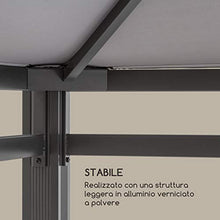 blumfeldt Pantheon Illumina - Gazebo, Pergola, Tubi in Alluminio, Tettuccio: 3x3 m, BrightNightTopLight: Luce LED Colorata, Paletti Angolari 9 x 9 cm, Senza Pareti Laterali, Nero