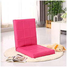 SMC Sedia del sofà del Computer del Letto della Sedia della Finestra di Piegatura della Singola del sofà della Sedia di Cuoio Molle (Color : Rose Red)
