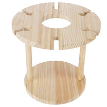 HERCHR Portabottiglie in Legno, portabottiglie da appoggio per Bicchieri da Vino con 6 Fori per Bicchieri da Vino per Organizer da Tavolo per Arredamento da casa