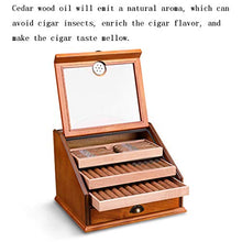 Cigar Humidor, Solida Cassa di Legno del Sigaro di Alta capacità Cigar Humidor con La Temperatura Igrometro/Umidificatore (330 * 290 * 275Mm)