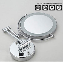 Specchi da Barba per Bagno Specchio da Parete Ingrandimento 10X Semplicemente Decorare per Hotel Vanity Due Superficie Girevole Spina UK