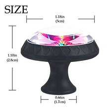 Set di 4 maniglie rotonde per armadio da cucina, credenza, cassettiera, cassettiera, con viti, per cucina, comò, armadietto, bagno, armadio, fiori tropicali viola floreale