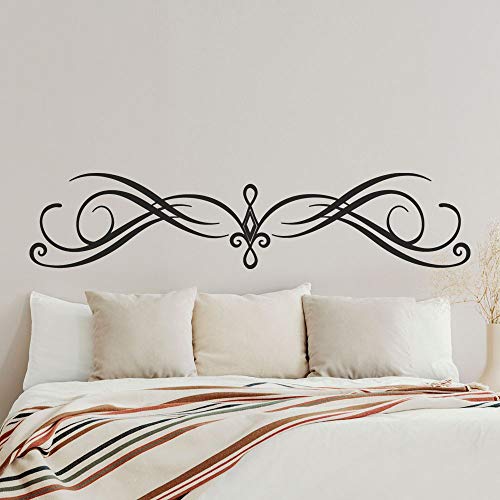 T-MK340 - Adesivi per testiera del letto, 31 x 140 cm, colore: Nero