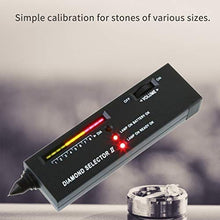 Kinshops Diamante Gemme Tester Penna Strumento di Selezione Portatile di Pietre preziose Indicatore LED Strumento di Prova Gioielli affidabile accurato, Nero