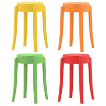 Festnight- Sgabelli Impilabili | Sedie da Esterno | Sedia da Giardino 4 pz Multicolori in Plastica
