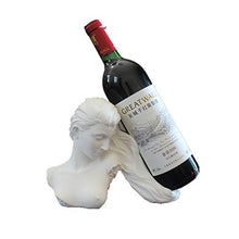 Arredamentoativi Portabottiglie di Vino,Capelli Lunghi Donna Sculture Funzionale Cucina Statua,Come Bar Cucina Arredamento Tavolo Rack per Vini Bianca 22x10x12cm(9x4x5inch)