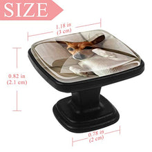 simpatico cane Jack Russell Pomelli per Porta Set di 4 Pomelli per Mobili Manopole per Cassetti Cucina Armadio Vetro