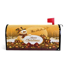 Scatola regalo natalizia con pupazzo di neve Babbo Natale, renne, inverno, neve, cassette delle lettere magnetiche, decorazione per la casa, dimensioni standard, 53,3 x 45,7 cm