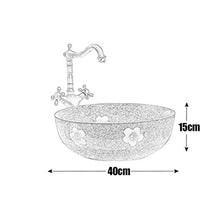 Lavabo in ceramica da bagno Sopra lavabo da appoggio Bagno Art Sopra lavabo da appoggio lavabile rotondo (40x15cm) Lavandini bagno