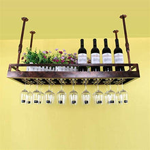 Leifeng Tower Classico Wine Rack Ferro Battuto Bar Wine Rack Hanging Calice Rack Creativa della casa di Modo Rack (Color : Bronze)