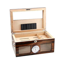 NIHAOA Accessori del Sigaro Corrosione Cigar Humidor con igrometro e umidificatore, Anteriore, Contiene 100Cigars Buon apporto di umidità