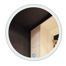 JALAL Specchio Parete, specchi Bagno, Specchio cosmetico per toeletta Specchio Rotondo luminato a LED Specchio per Trucco Bagno con sensore Controllo Touch Specchio antiappannamento