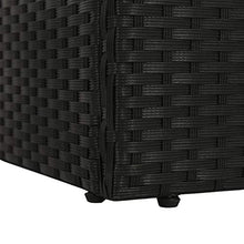 Festnight Lettino Prendisole Reclinabile da Giardino Esterno in Polirattan Nero con Schienale e Cuscini,Lettino da Sole da Giardino in Rattan,Divano da Giardino 3 Posti in Rattan 195x60x60cm