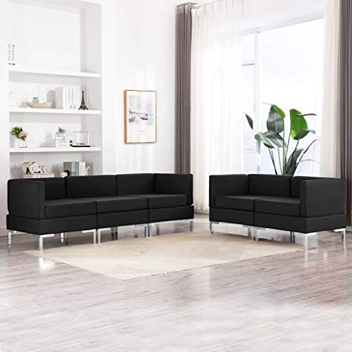 Festnight 5 pz Set di Divani Modulari Angolari Moderno in Tessuto Divano Moderno ad Angolo per 5 Persone Divano con Penisola Divano per Soggiorno con 5 Posti Disponibile in Tanti Colori Diversi