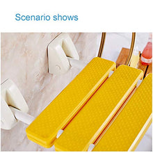 LYLSXY Sgabelli da Bagno, Pieghevole Doccia Sedile Sedile Sgabello a Muro Sgabello, Carico per Impieghi Gravosi Di 440 Libbre, Nylon Antiscivolo in Acciaio Inox,Giallo