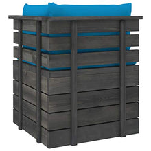 FAMIROSA Set Divani da Giardino su Pallet 5 pz con Cuscini Massello Pino-1819