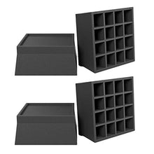 Mogzank 4Pack Letto Quadrato e Alzate per Mobili Base Rialzabile Antiscivolo Resistente Impilabile Adatta Un Tutti I Tipi di Scrivanie, Divani, Divani