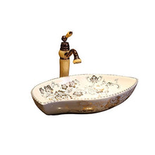 Lavabo da appoggio in ceramica a forma di lavabo con lavabo in ceramica a forma di arte creativa (57x36x12cm) Lavandini bagno