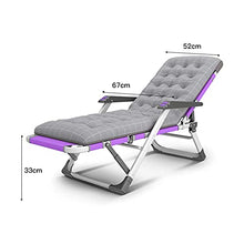 LLSS Lettini e poltrone da Giardino Mobili da Esterno Letto Pieghevole Viola con Cuscino Grigio Lettino Prendisole Sedia Regolabile per la Spiaggia Piscina Patio Esterno Giard