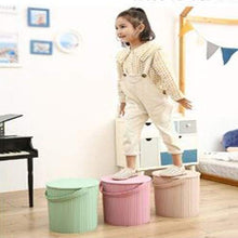 BYPING Sgabello Contenitore, Materiale PP Design della Maniglia Portatile Seatable Portata 100 kg Cambia Sgabello Scarpe, Difficile Multifunzione Alta capacità Scatola di Immagazzinaggio