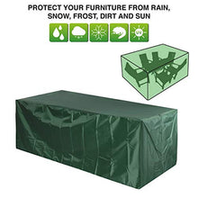 Gaoominy Copertura per Mobili in Tessuto Verde Copertura Antipolvere a Prova di Neve Copertura per Tutti Gli Usi Giardino Patio Sedia da Tavolo in Rattan Custodia Protettiva per Divano