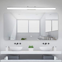 Klighten Lampada da specchio a LED 24W Lampada da bagno, Bianco freddo 5500K Lampada da parete IP44 Lampada da bagno a specchio acciaio inox 100CM
