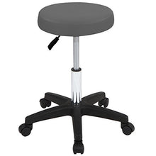 MIADOMODO Set di 2 sgabelli girevoli, Sgabelli Pieghevoli, Altezza Regolabile, da Bar, Comodi, Grigio, da Lavoro, rotelle a Croce, Effetto Cromato
