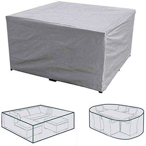 N / A Impermeabile di Copertura di mobili in Rattan Angolo L Divano da Giardino Patio Esterno Set coperture di Protezione Antipolvere 4 Taglia XL, 215 x 215 x 87 Centimetri Set