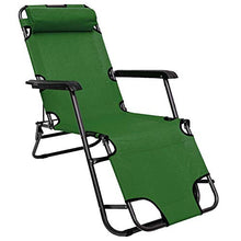 AMANKA Sedia a Sdraio Pieghevole | Prendisole 153 cm + poggiatesta + poggiagambe + Schienale reclinabile | Verde