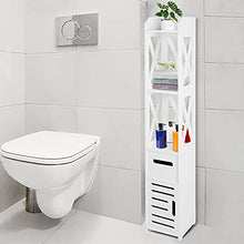 GOTOTOP Armadietto da bagno con 2 livelli ausiliari impermeabile, organizer per stanze, 120 x 22 x 22,5 cm