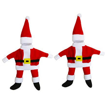 Amosfun Coperchio per Bottiglia di Vino di Natale 2 Pezzi Coperchio per Bottiglia di Babbo Natale con Cappello Decorazione per Tavolo da Pranzo per Feste di Natale per Hotel di casa