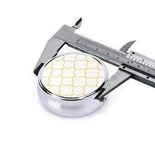 Quatrefoil - Contenitore rotondo per pillole, 3 scomparti, in metallo, per medicine, vitamine, colore: bianco