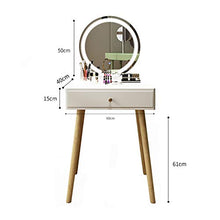 ZRN Modern Simplicity Toeletta con cassetto Specchio Regolabile Mobili per Camera da Letto Trucco Cosmetics Dresser, White